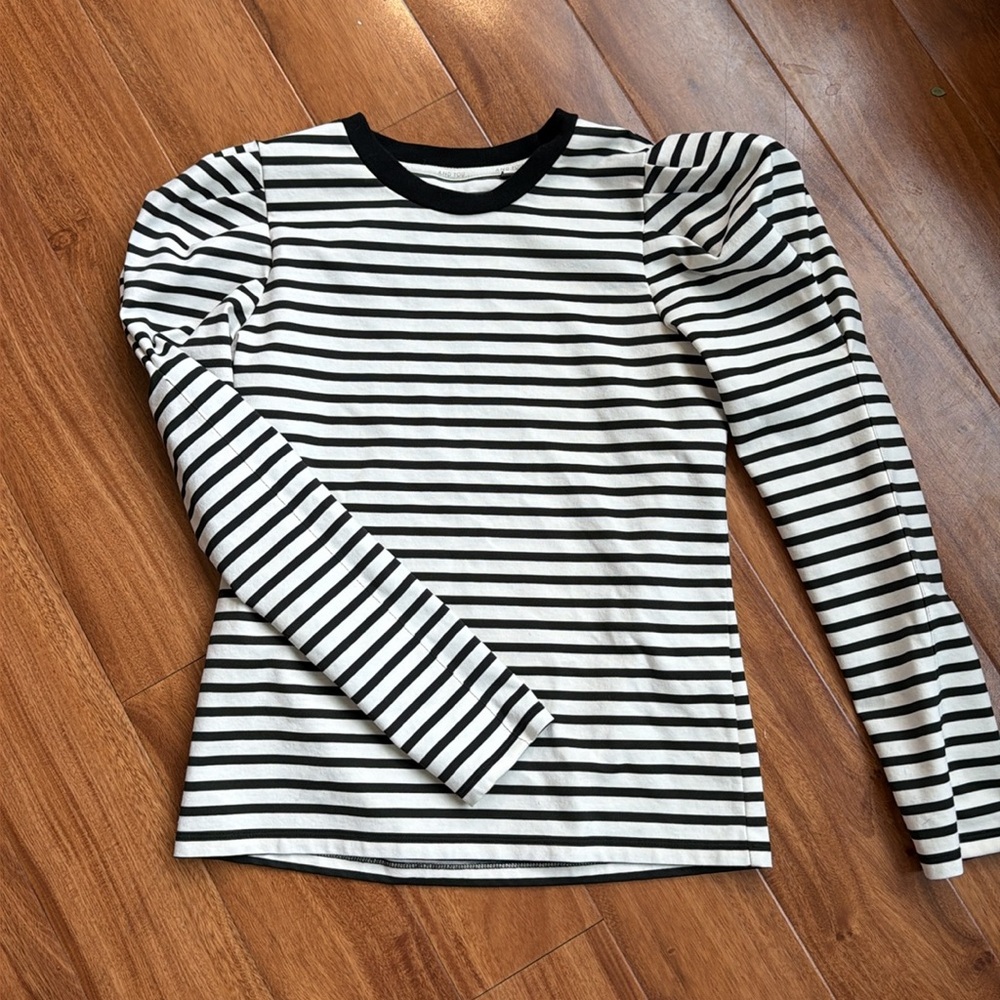 Black and White Fitted Ribbed Hoodie